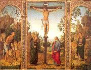 PERUGINO, Pietro The Crucifixion with the Virgin and Saints oil painting picture wholesale